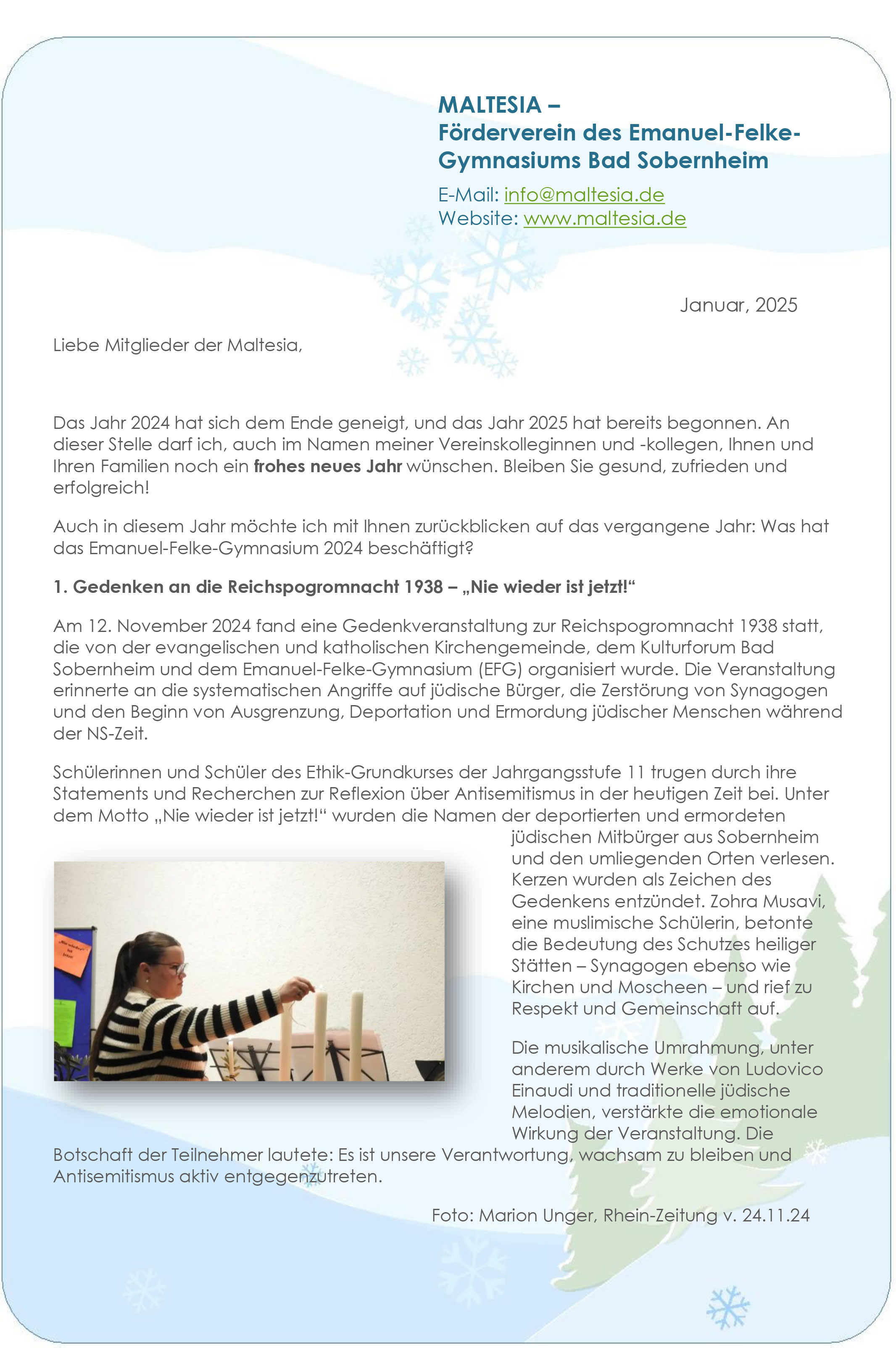 Jahres Endbrief 2024